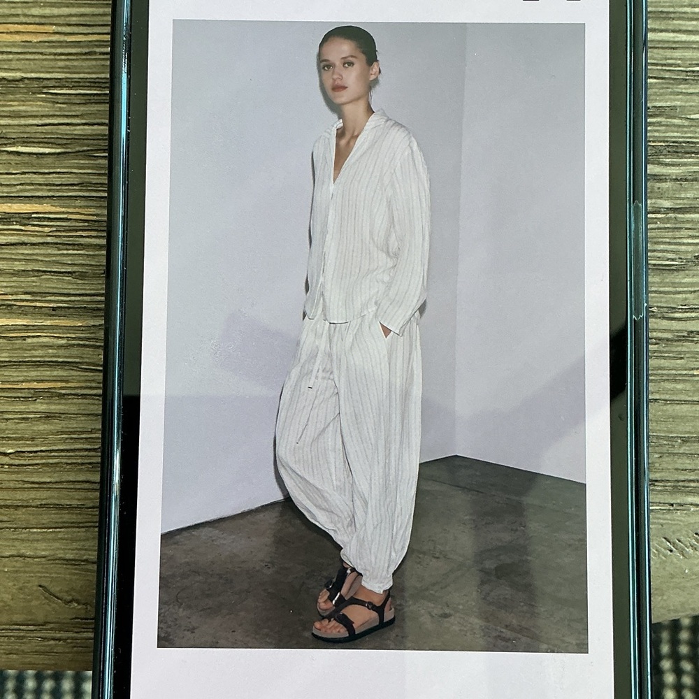 Zara Collection Striped Balloon Pants XS-S - Picture 6 of 7